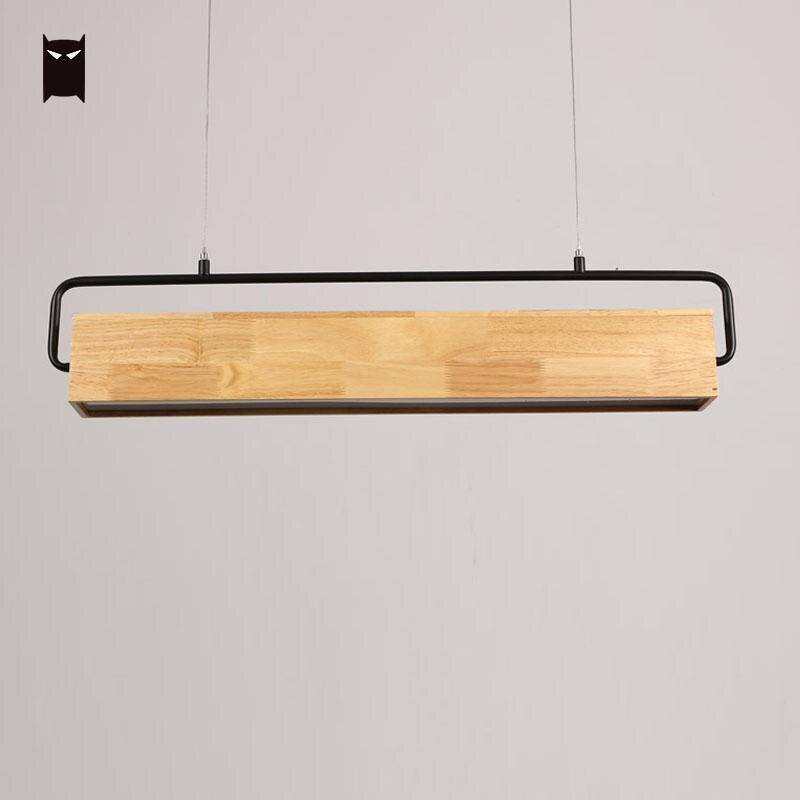 Suspension LED en bois style scandinave
