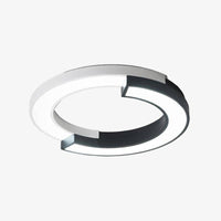 Plafonnier LED Demi-ronds Noir et Blanc