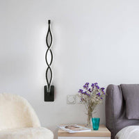 Applique murale à LED en aluminium design vagues