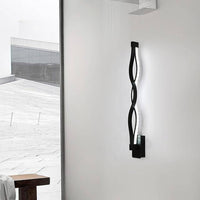 Applique murale à LED en aluminium design vagues