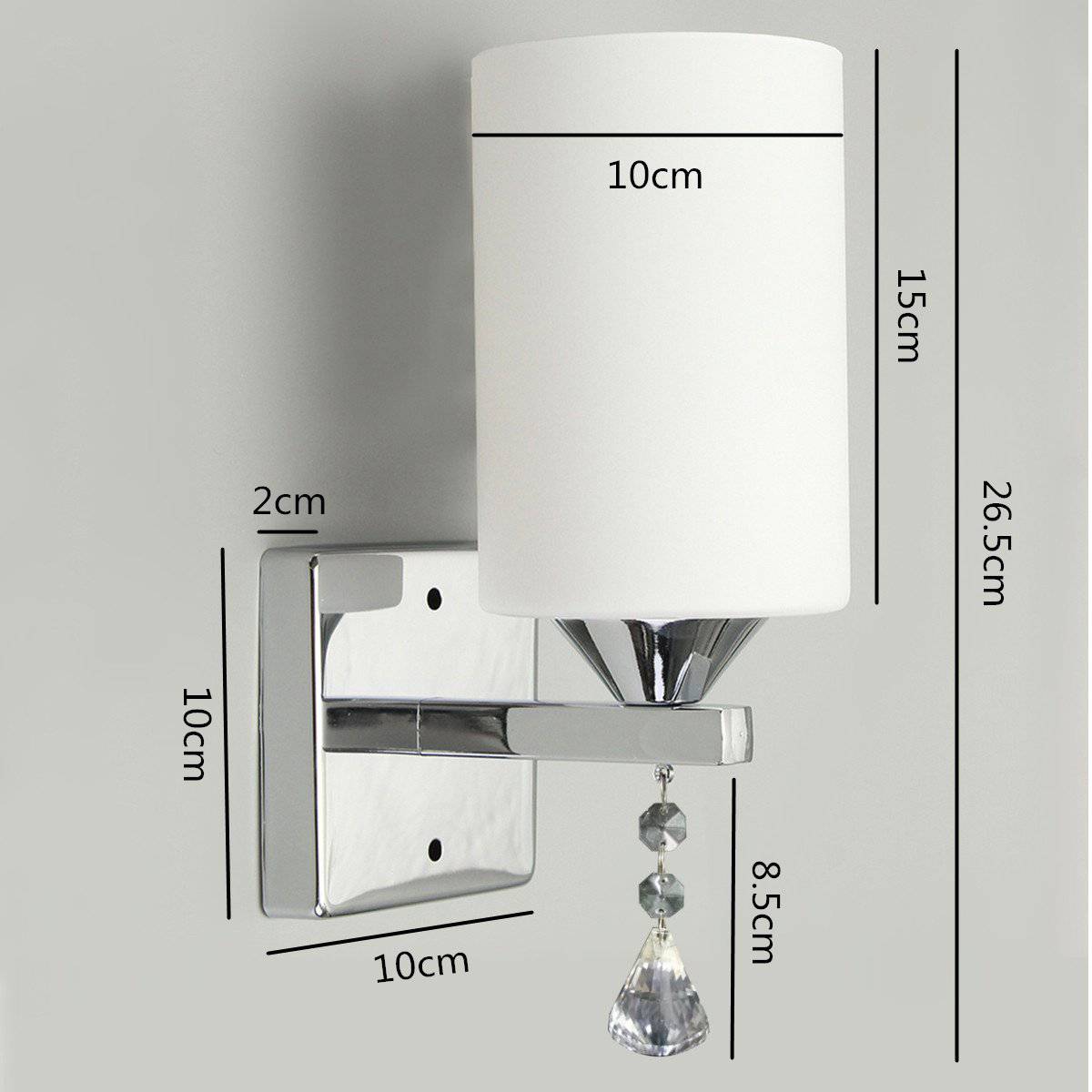 Applique murale LED chromée élégante