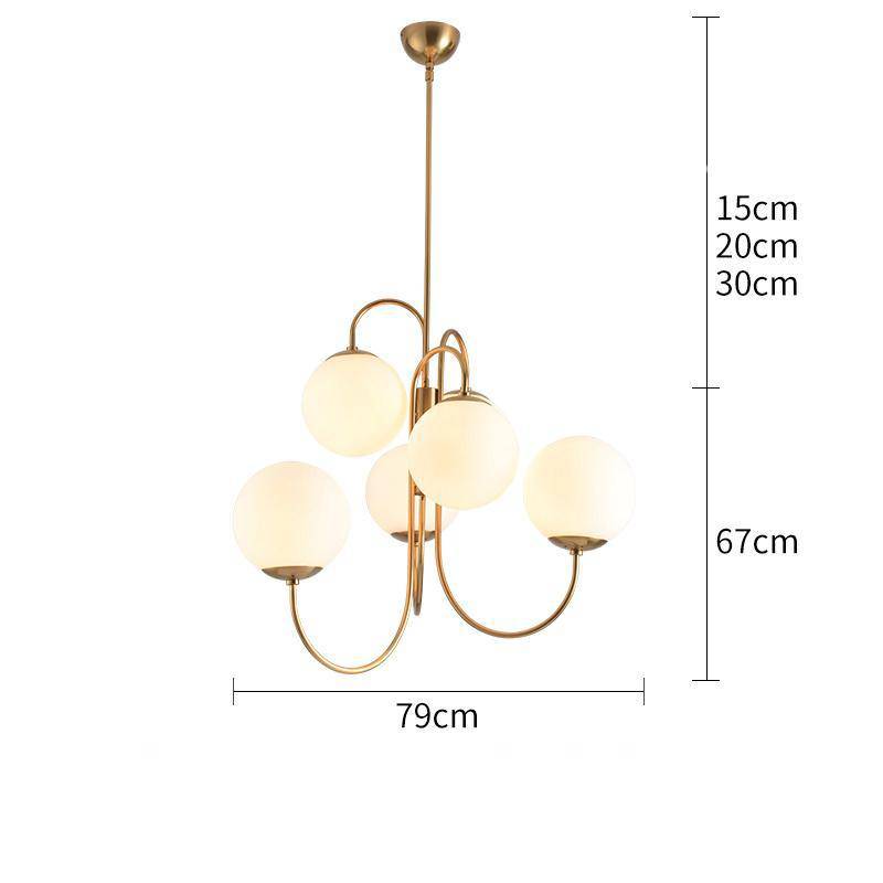 Lustre Doré à Branches Design