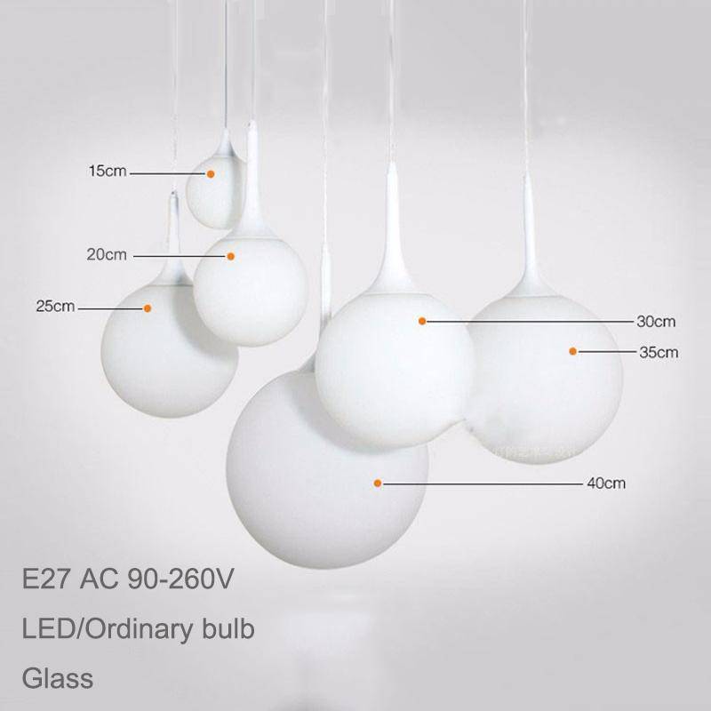 Suspension Loft LED en boule blanche