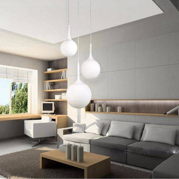 Suspension Loft LED en boule blanche