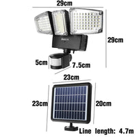 Projecteur solaire extérieur Arilux 178 LEDs - Noir ou Blanc