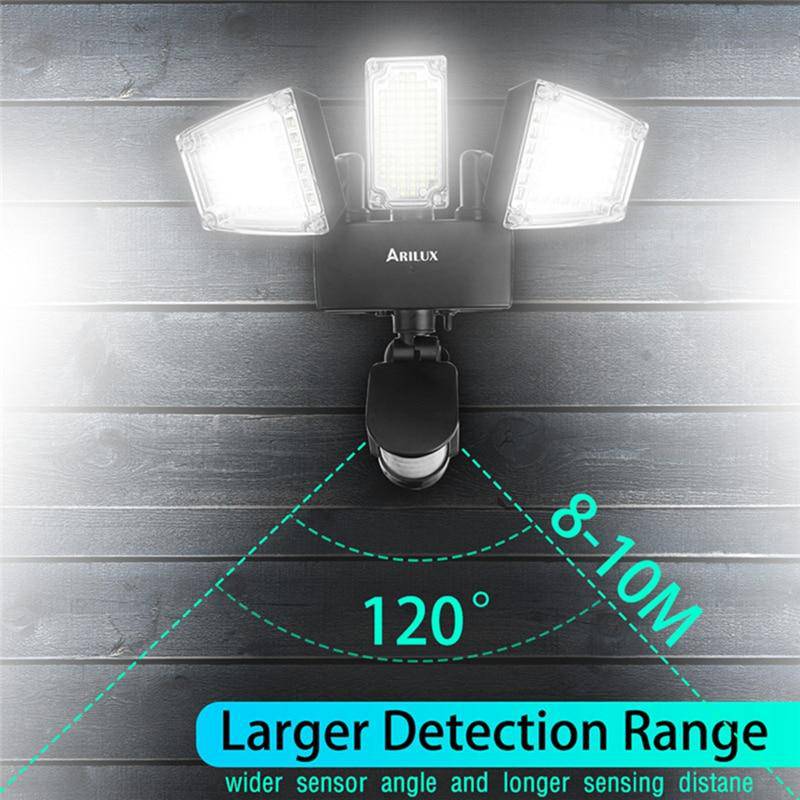 Projecteur solaire extérieur Arilux 178 LEDs - Noir ou Blanc