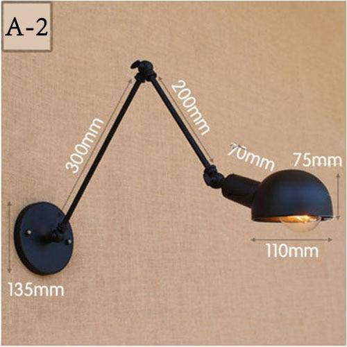 Applique murale Loft en métal ajustable