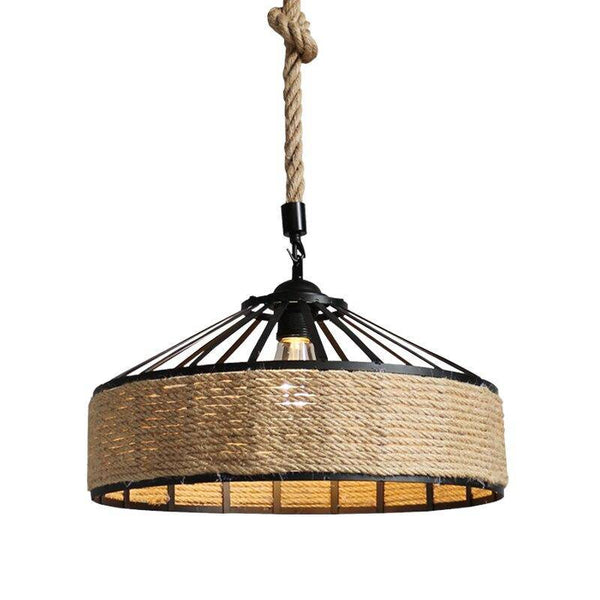 Suspension Country LED en Rotin