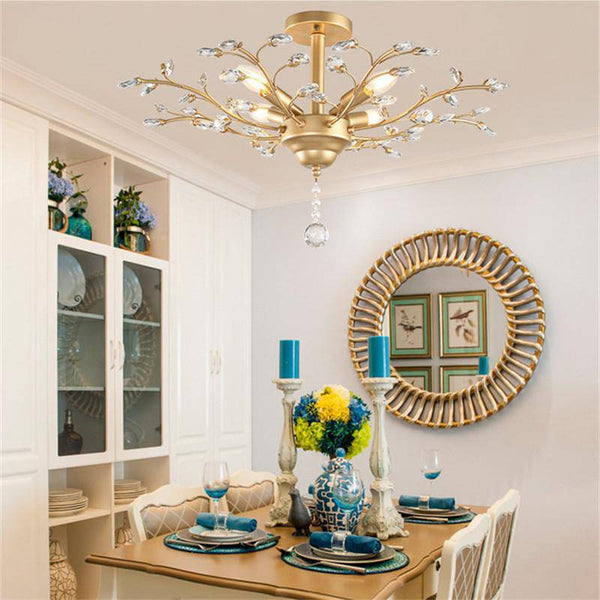 Lustre en cristal et verre Vintage - Collection Branche d'Arbre