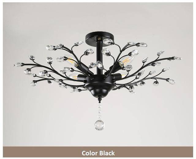 Lustre en cristal et verre Vintage - Collection Branche d'Arbre
