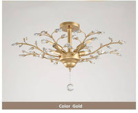 Lustre en cristal et verre Vintage - Collection Branche d'Arbre