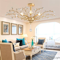Lustre en cristal et verre Vintage - Collection Branche d'Arbre