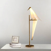 Lampe Oiseau sur Branche Dorée