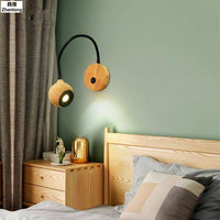 Applique murale en bois réglable de 3W