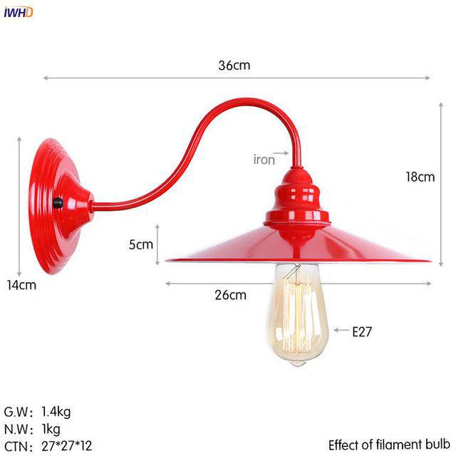 Wandlamp LED Rouge.