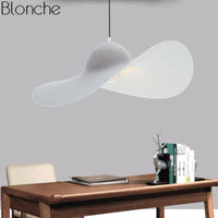Suspension LED blanche ondulée HatWave