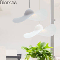 Suspension LED blanche ondulée HatWave