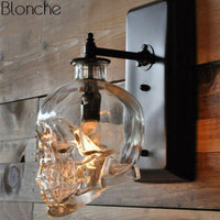 Applique murale tête de mort en verre - Midnight Glow