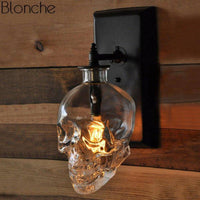 Applique murale tête de mort en verre - Midnight Glow