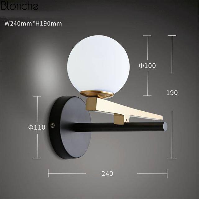 Applique murale LED Or Noir Deco