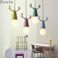 Suspension LED Conique "Cerf Coloré"