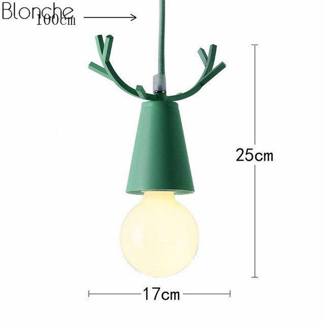 Suspension LED Conique "Cerf Coloré"