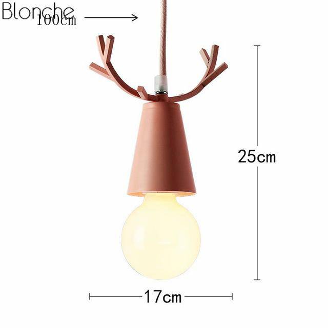Suspension LED Conique "Cerf Coloré"