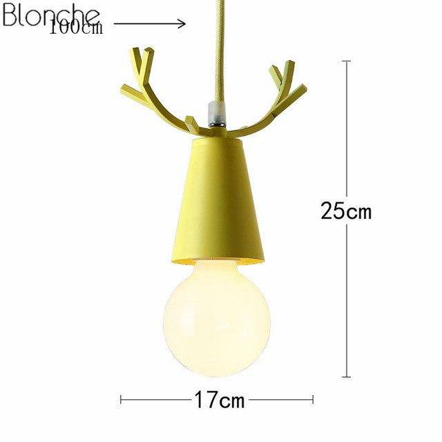 Suspension LED Conique "Cerf Coloré"