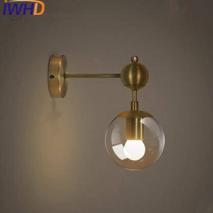 Applique murale dorée LED Nordic.