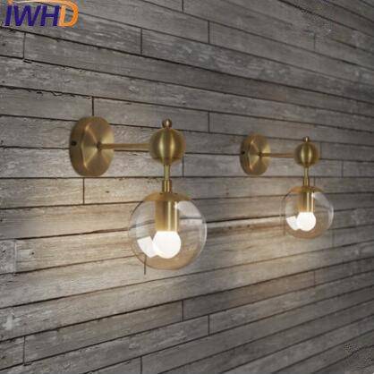 Applique murale dorée LED Nordic.