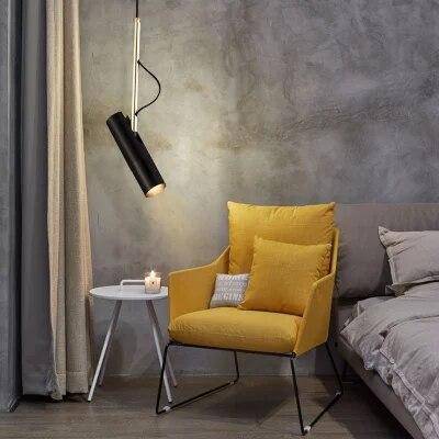 Suspension LED design avec abat-jour cylindrique en métal - Intérieur