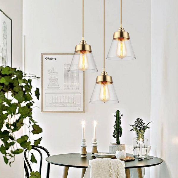 Suspension LED en verre doré Light Loft