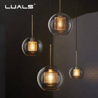 Suspension design LED Loft Industrial Glass