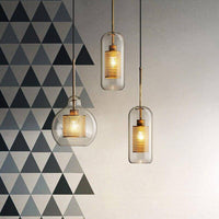 Suspension design LED Loft Industrial Glass