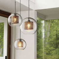 Suspension design LED Loft Industrial Glass
