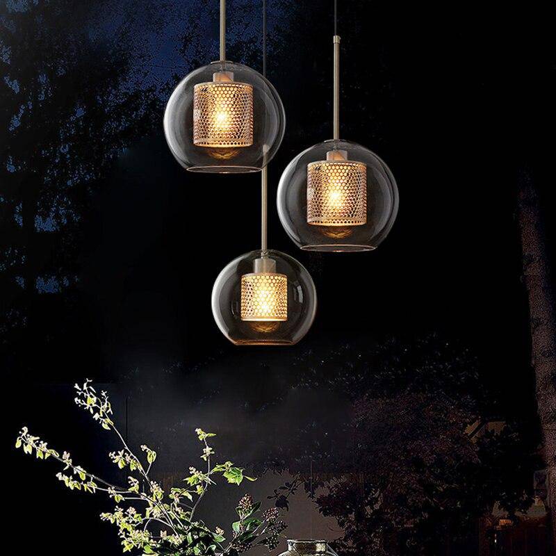 Suspension design LED Loft Industrial Glass