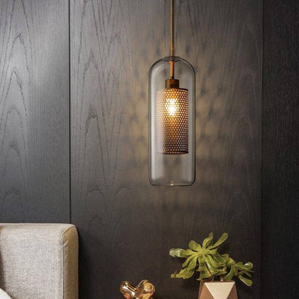 Suspension design LED Loft Industrial Glass