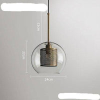Suspension design LED Loft Industrial Glass