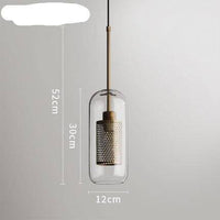 Suspension design LED Loft Industrial Glass