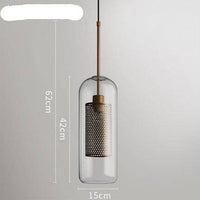 Suspension design LED Loft Industrial Glass