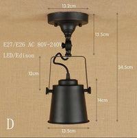 Plafonnier LED Rétro Industriel