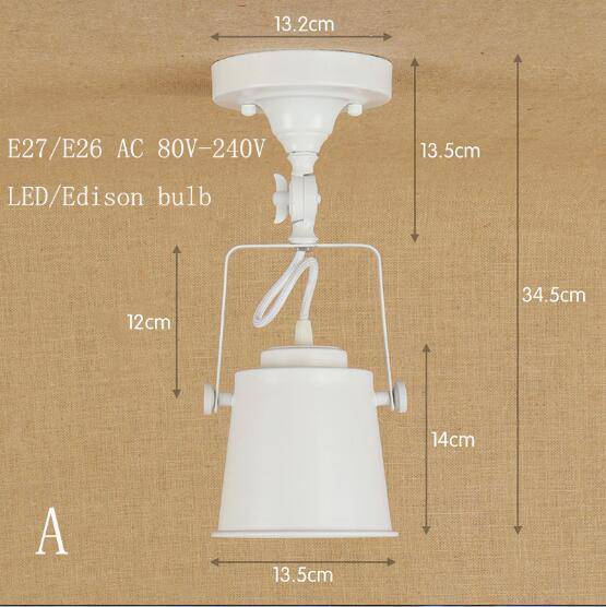 Plafonnier LED Rétro Industriel