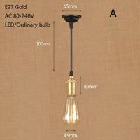 Suspension LED industrielle dorée Rayene