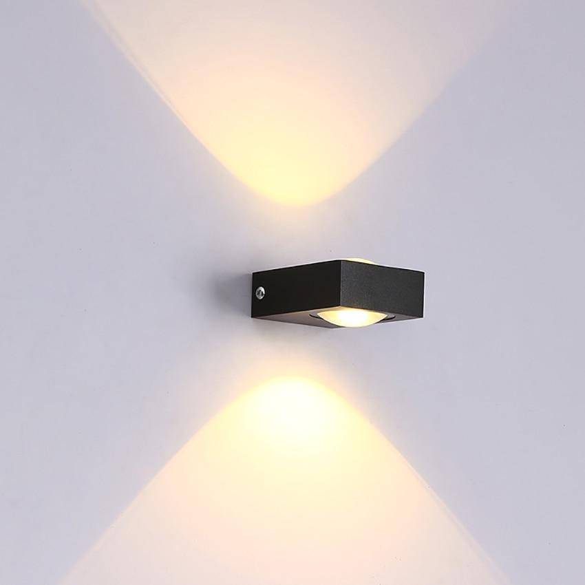Applique murale LED double face carrée