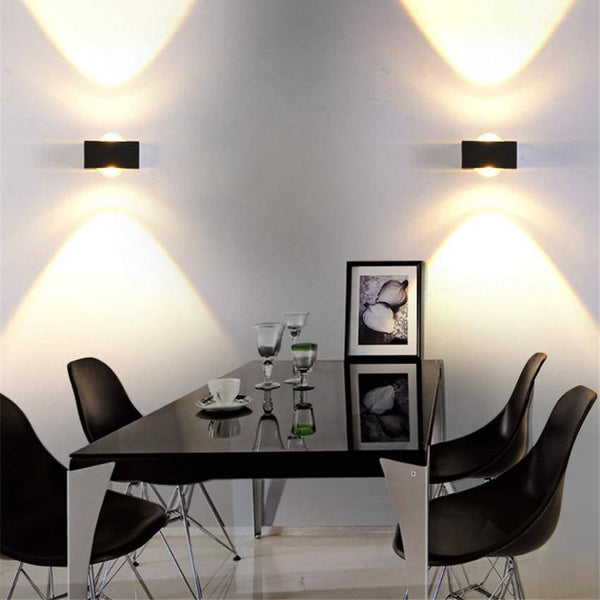 Applique murale LED double face carrée