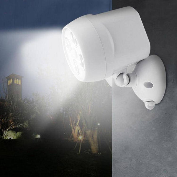 Applique murale LED Extérieur Blanc - 4 LEDs Motion