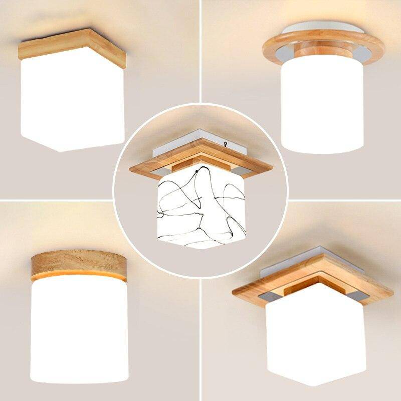 Plafonnier LED en bois - Style scandinave Square