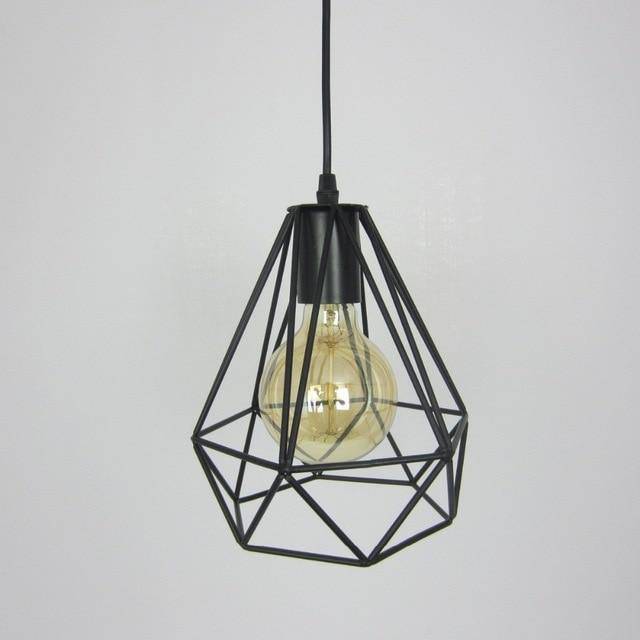 Suspension Cage Diamant Vintage Élégante