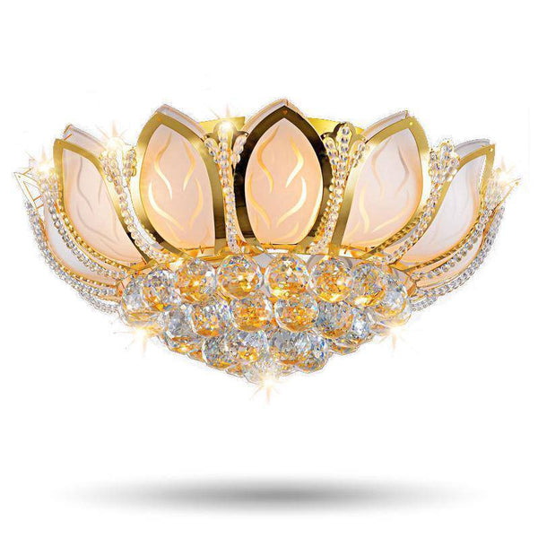 Plafonnier doré Lotus Flower
