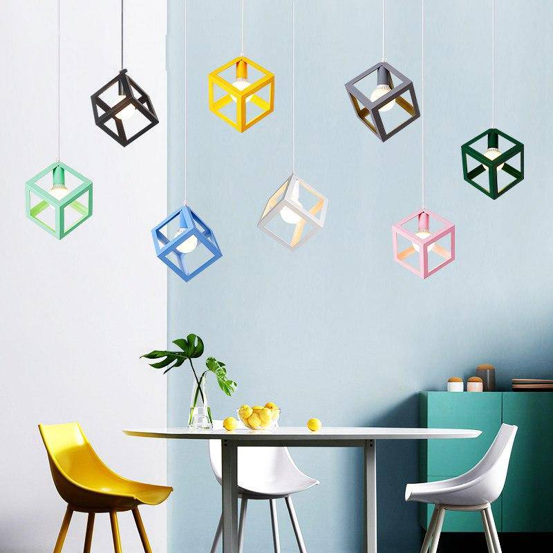 Suspension LED Cube Design en Métal